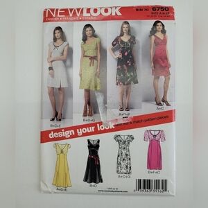 ✨4/$20✨ New Look 6750 Dress Sewing Pattern Uncut Size 8-18 DYI Supplies